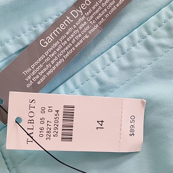NWT! Talbot's Aqua Girlfriend Chino - Picture 7 of 7